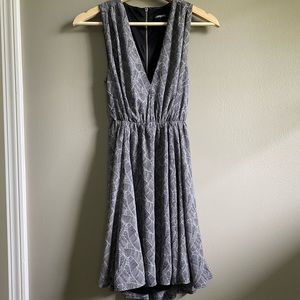 Express Black and White Print Dress